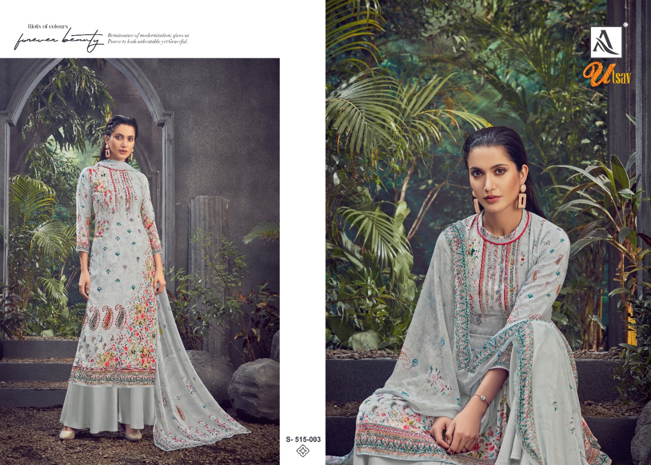 Alok Presents Utsav Designer Dress Material       [10 Pcs Set]