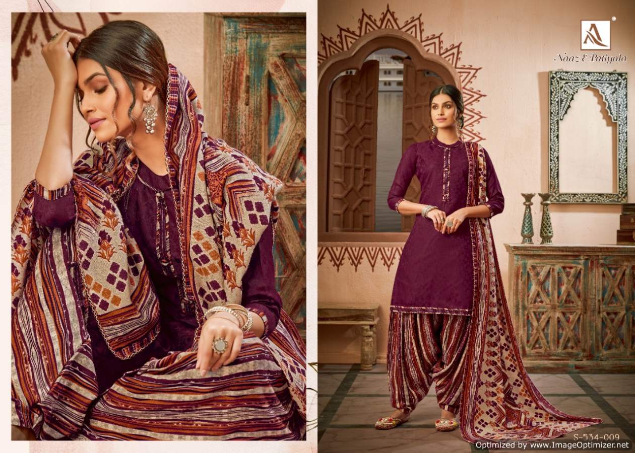 Alok Presents Naaz E Patiyala Vol  6  Designer Dress Material