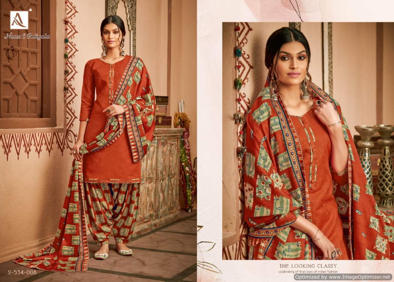Alok Presents Naaz E Patiyala Vol  6  Designer Dress Material