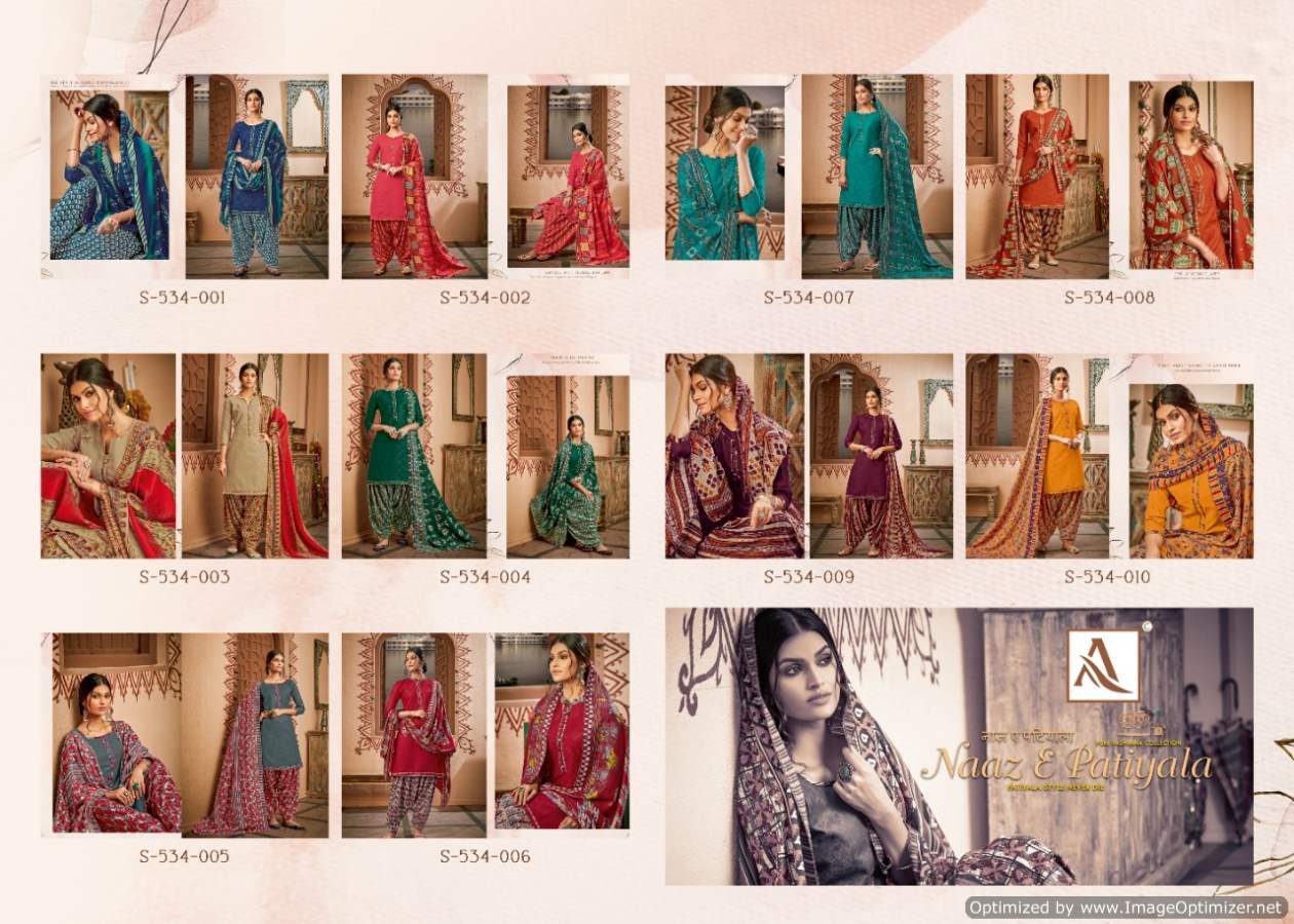 Alok Presents Naaz E Patiyala Vol  6  Designer Dress Material