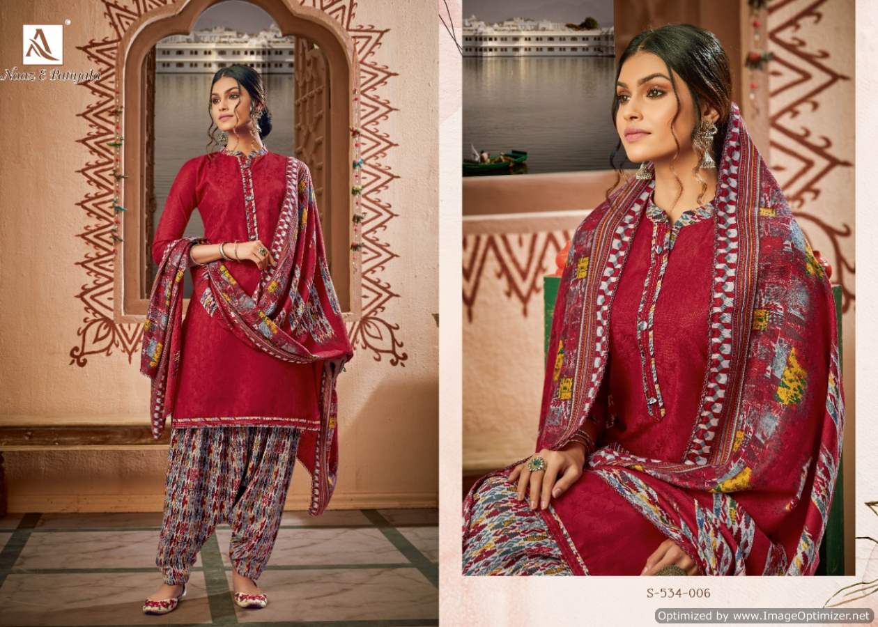Alok Presents Naaz E Patiyala Vol  6  Designer Dress Material