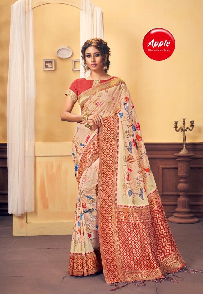Apple Presents  Ruby Maya  Printed Saree Collection (4 Pcs Set)