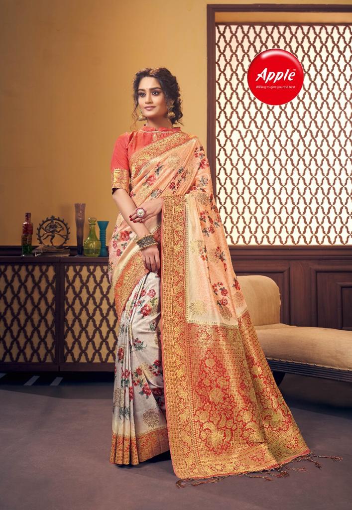 Apple Presents  Ruby Maya  Printed Saree Collection (4 Pcs Set)