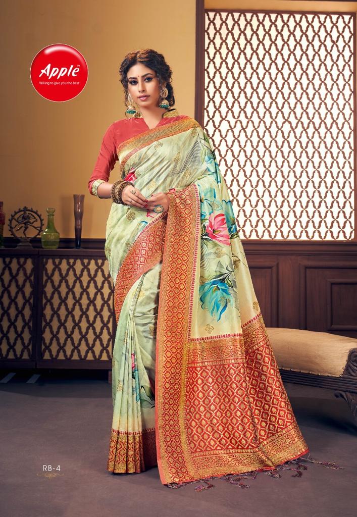 Apple Presents  Ruby Maya  Printed Saree Collection (4 Pcs Set)