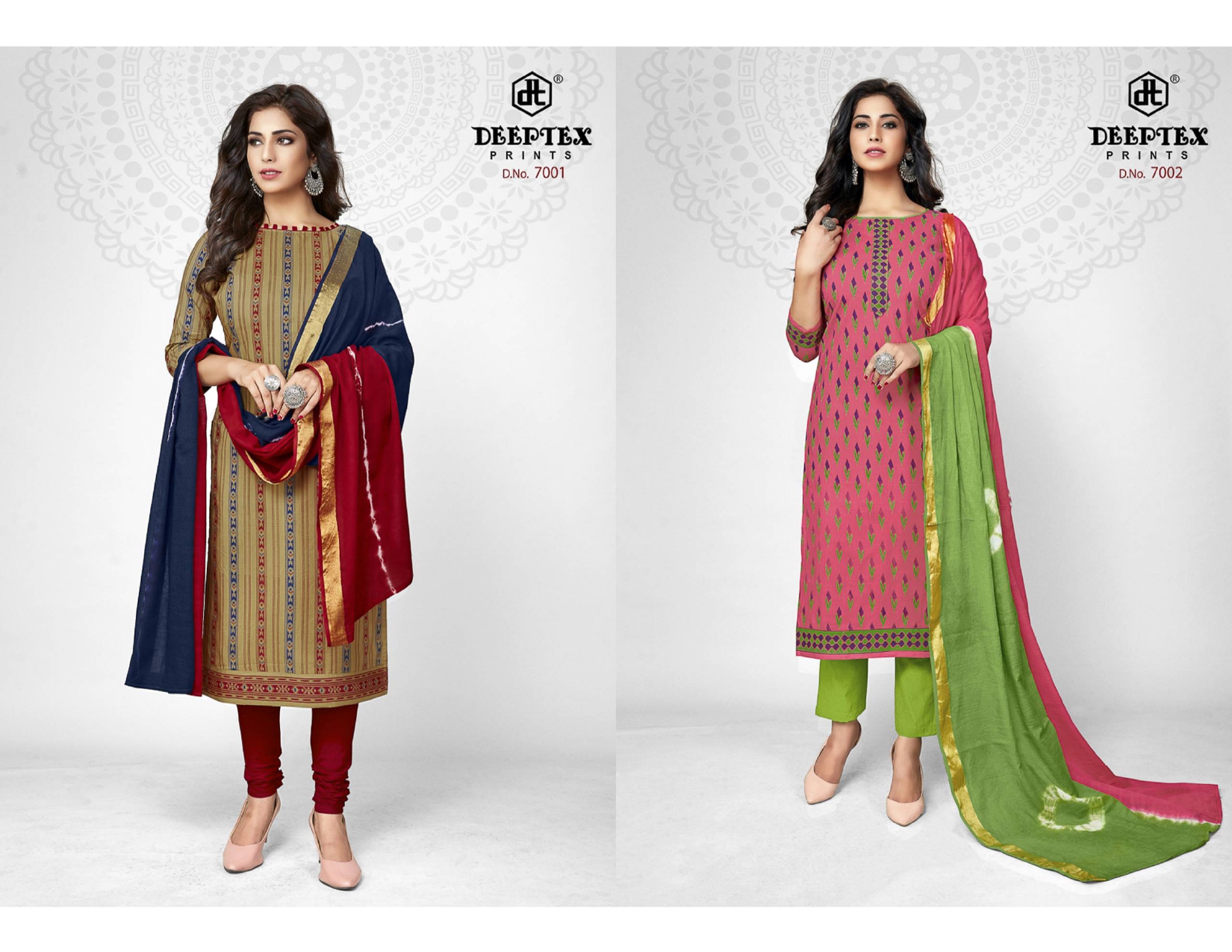 Deeptex Presents  Tradition Vol 7  Designer Dress Material                             [10 Pcs Set]