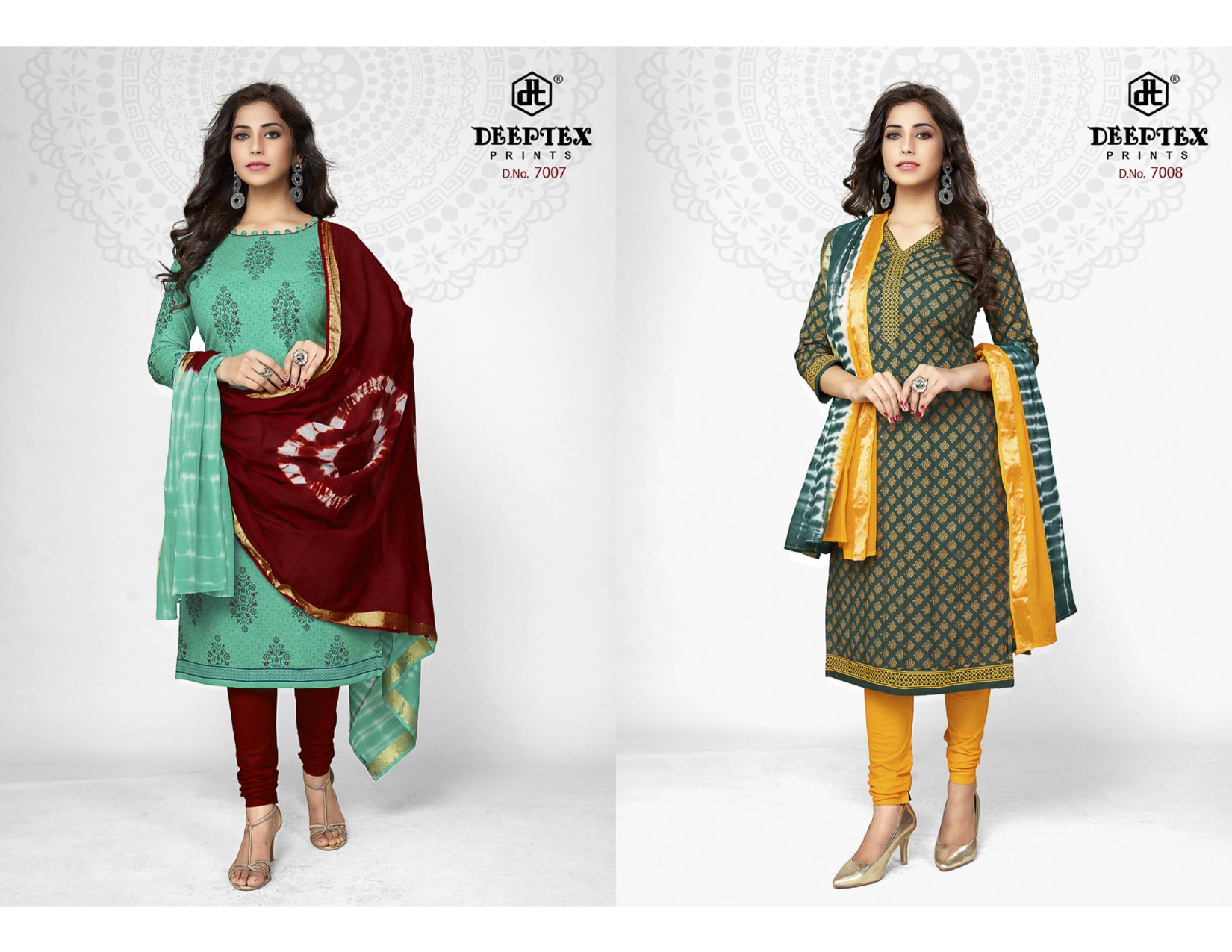 Deeptex Presents  Tradition Vol 7  Designer Dress Material                             [10 Pcs Set]