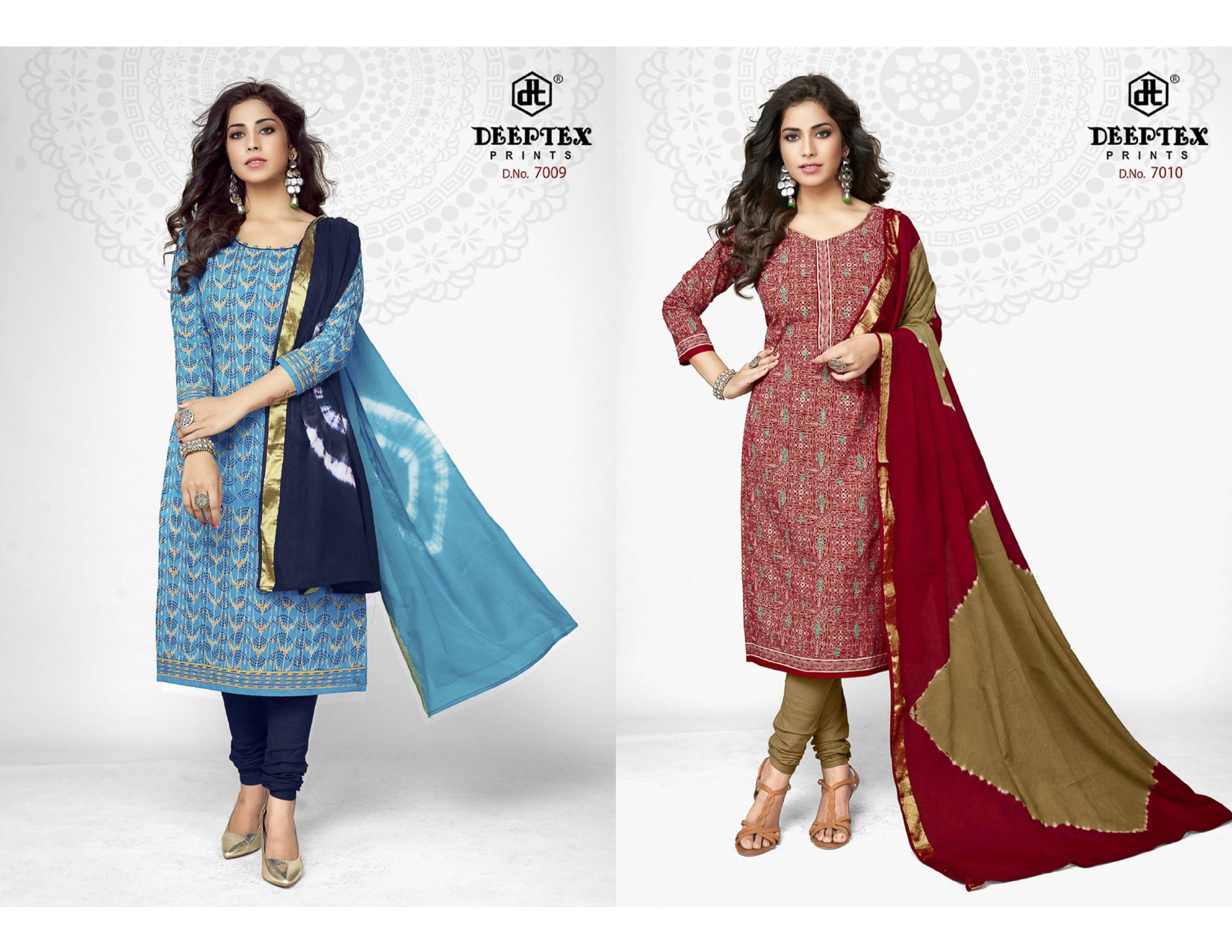 Deeptex Presents  Tradition Vol 7  Designer Dress Material                             [10 Pcs Set]