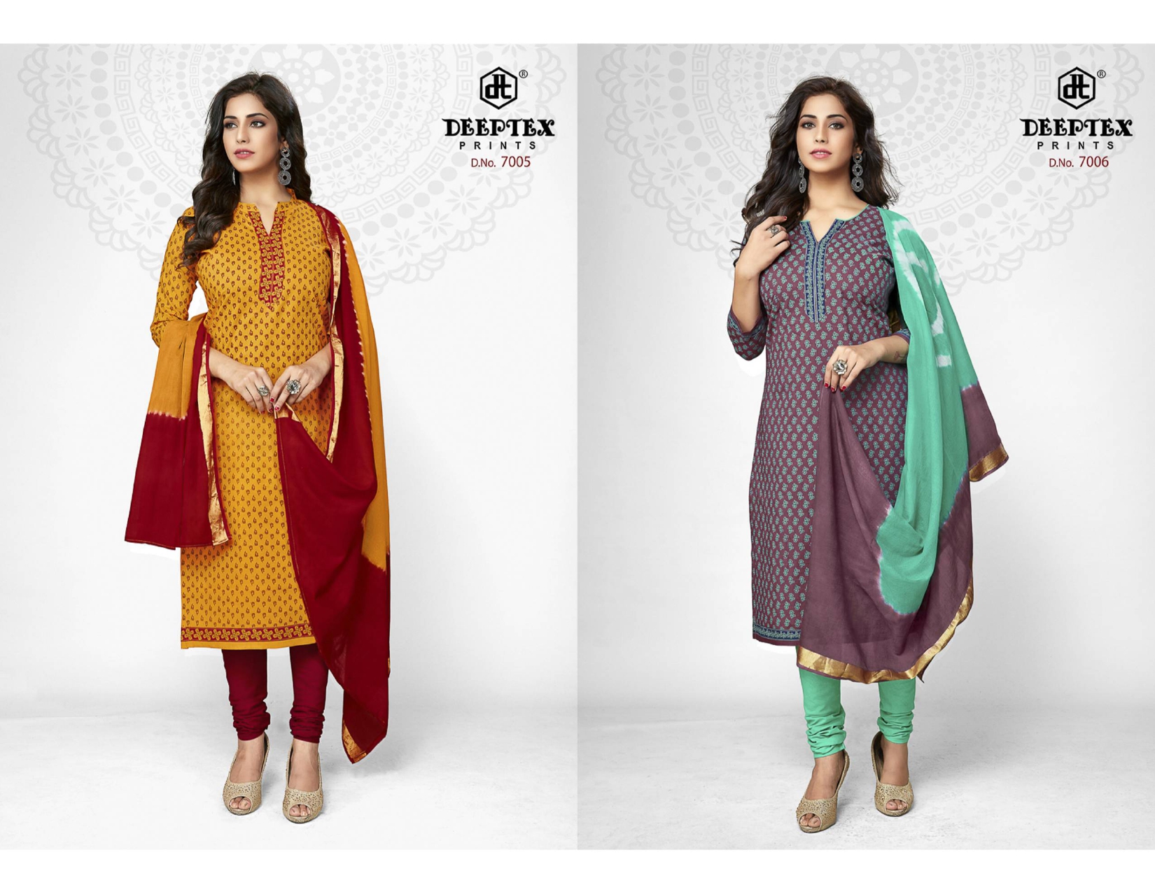 Deeptex Presents  Tradition Vol 7  Designer Dress Material                             [10 Pcs Set]
