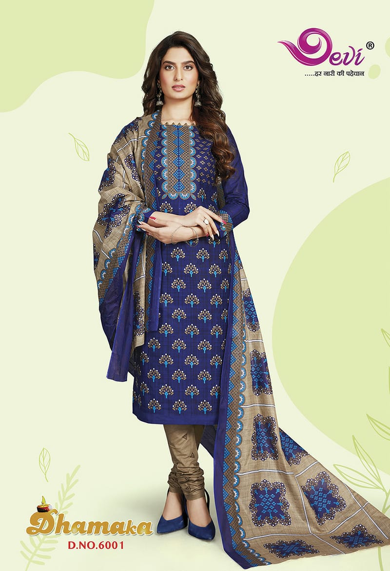 Devi Presents  Dhamaka Vol 6 Printed Cotton Dress Material
