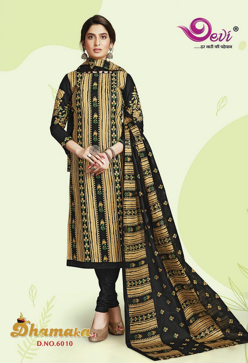 Devi Presents  Dhamaka Vol 6 Printed Cotton Dress Material