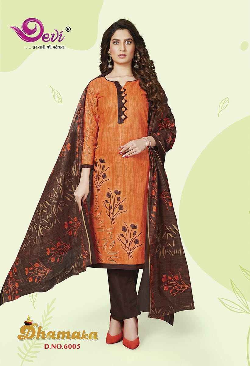 Devi Presents  Dhamaka Vol 6 Printed Cotton Dress Material