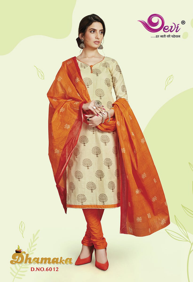 Devi Presents  Dhamaka Vol 6 Printed Cotton Dress Material