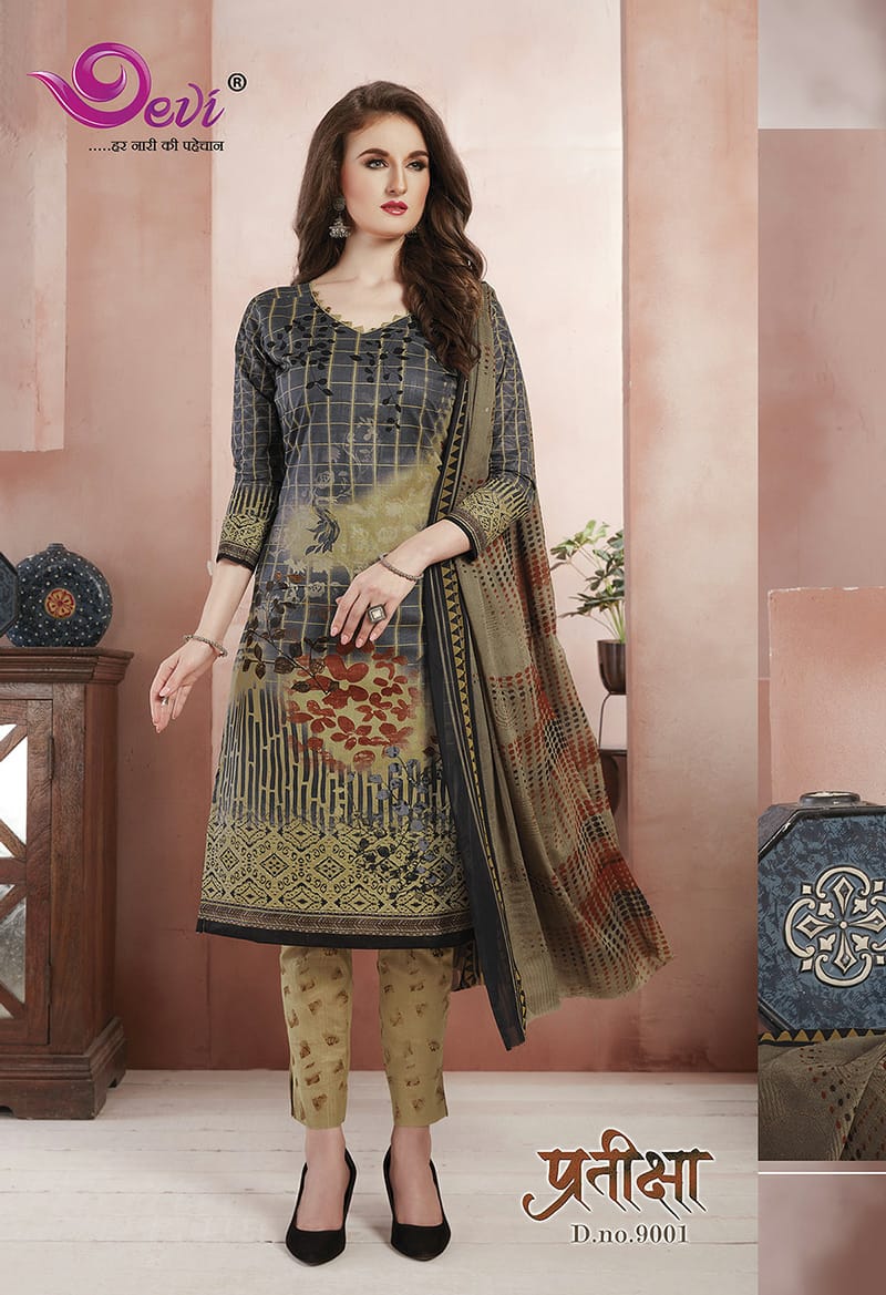 Devi  Presents Pratiksha  Vol 9 Printed Dress Material