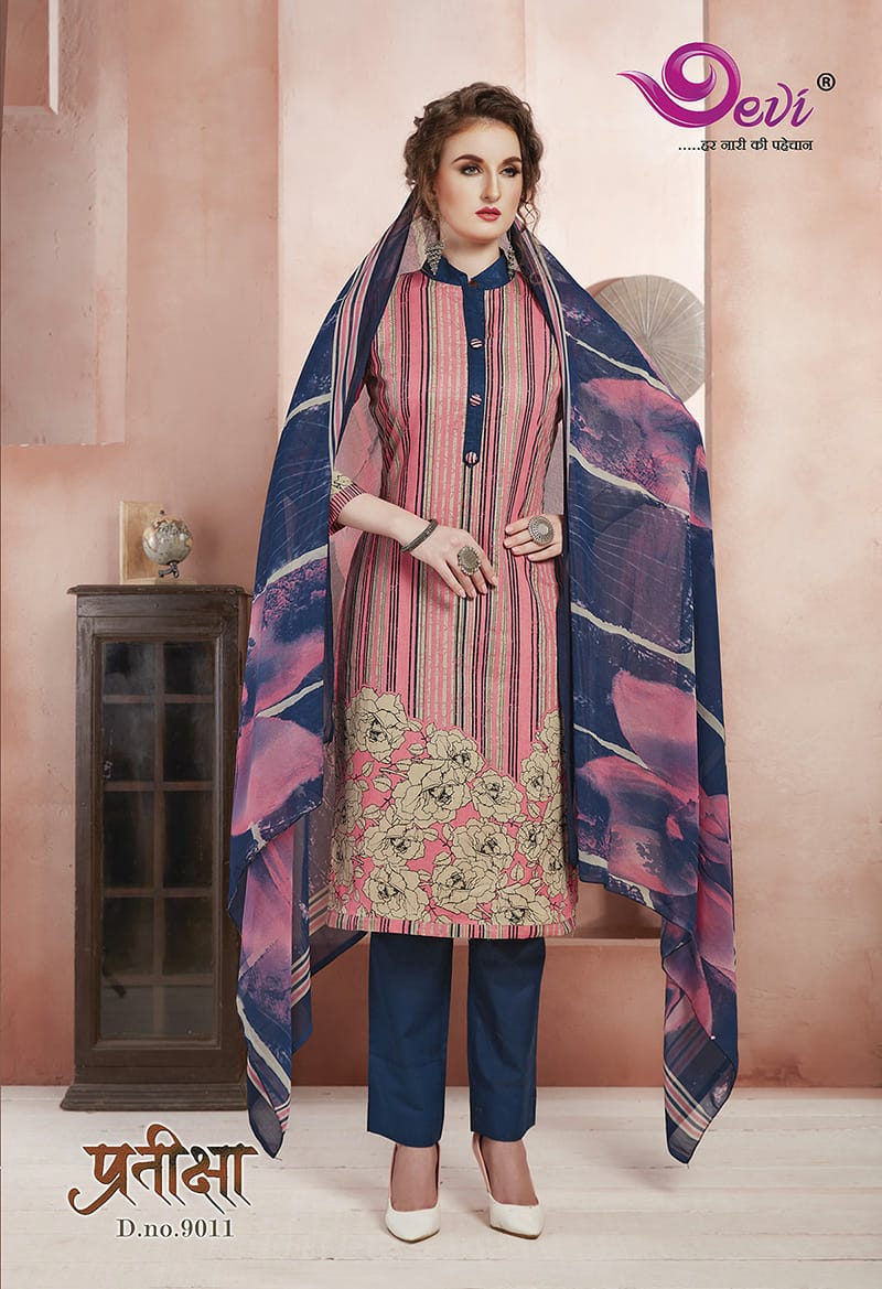 Devi  Presents Pratiksha  Vol 9 Printed Dress Material