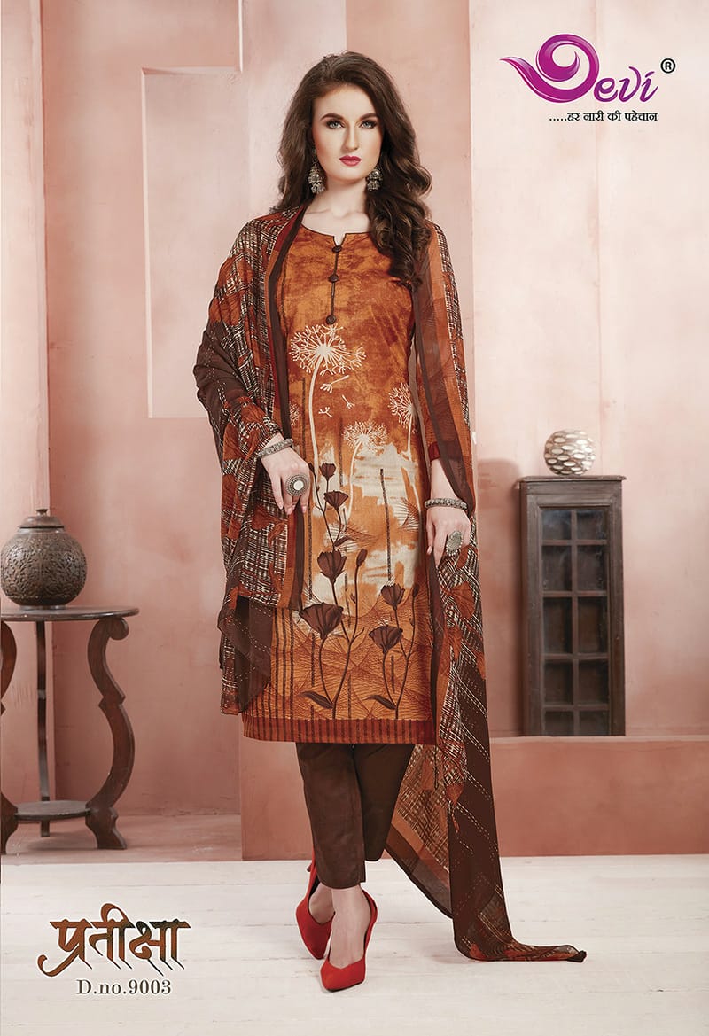 Devi  Presents Pratiksha  Vol 9 Printed Dress Material