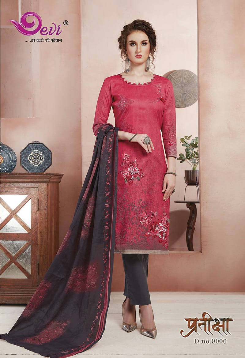 Devi  Presents Pratiksha  Vol 9 Printed Dress Material