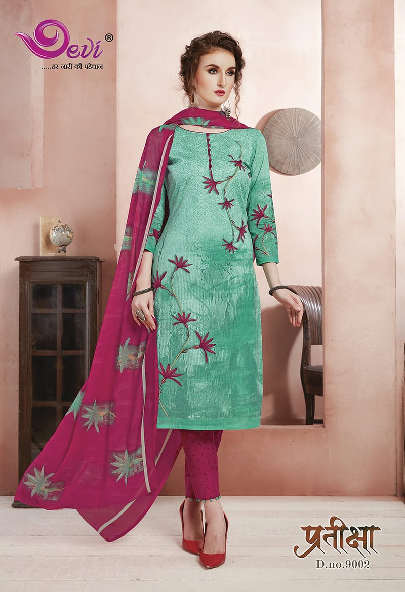 Devi  Presents Pratiksha  Vol 9 Printed Dress Material