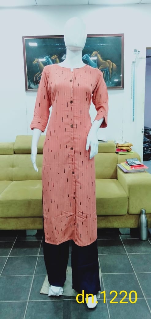 Fc Presents Ft-1220  Casual Wear Kurti With Palazzo