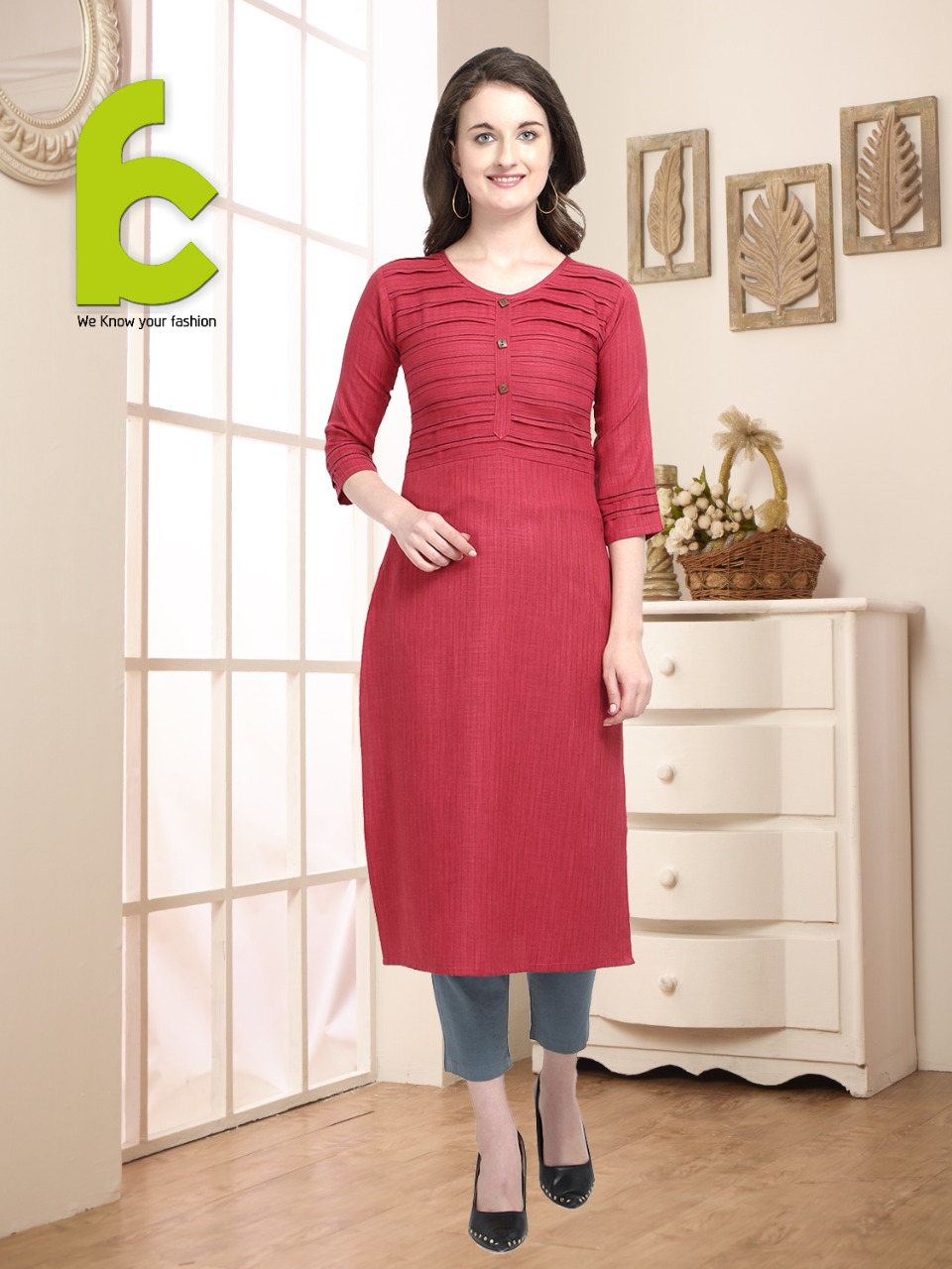 Fc Presents  Rayon-flex Casual Wear Stylish Kurti