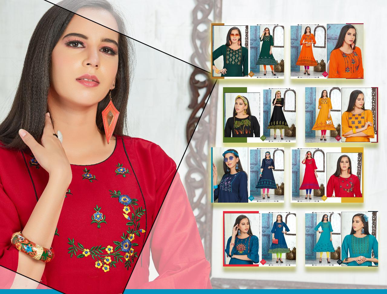 Ft Presents  Saani  Designer Kurti Collection          [8 Pcs Set]