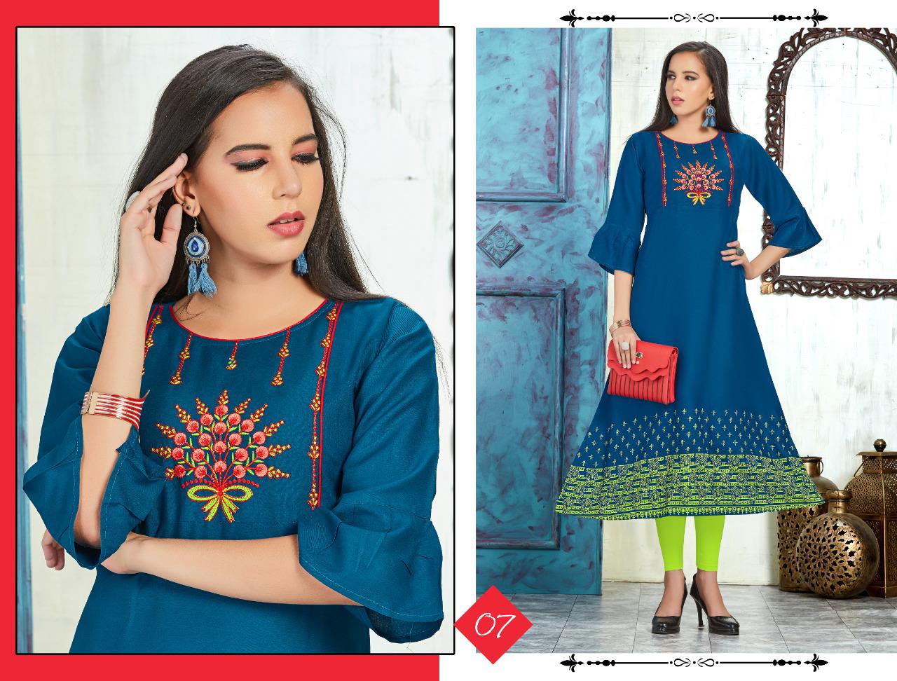 Ft Presents  Saani  Designer Kurti Collection          [8 Pcs Set]