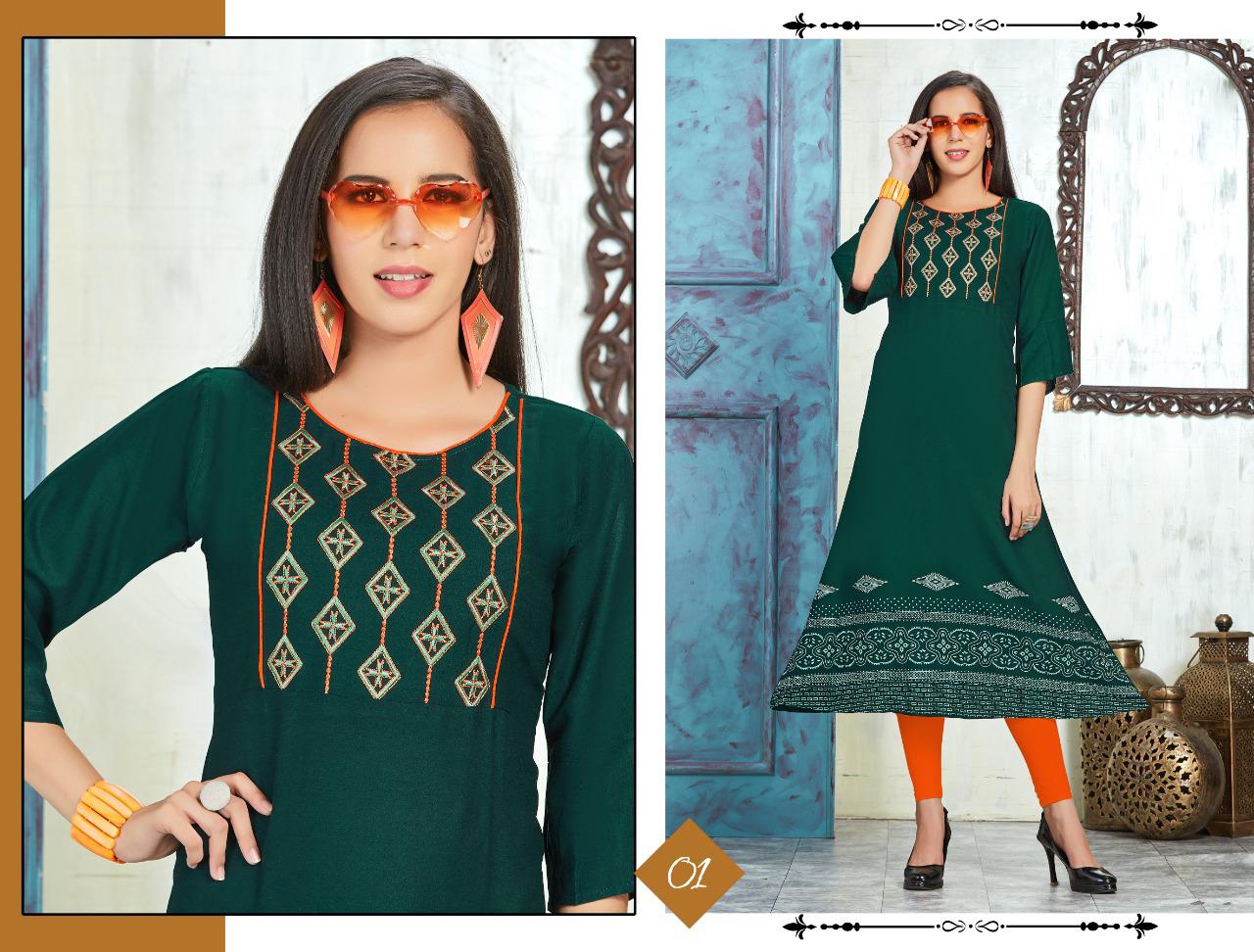 Ft Presents  Saani  Designer Kurti Collection          [8 Pcs Set]