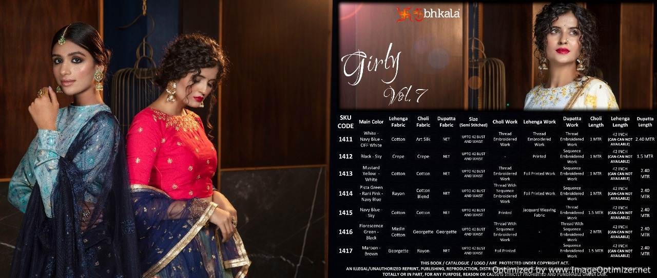 Kf Presents Girly Vol 7 Designer Exclusive Lehenga Choli Collection