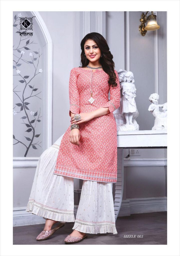 Kiana  Presents Sizzle Party Wear Kurti With Bottom Collection
