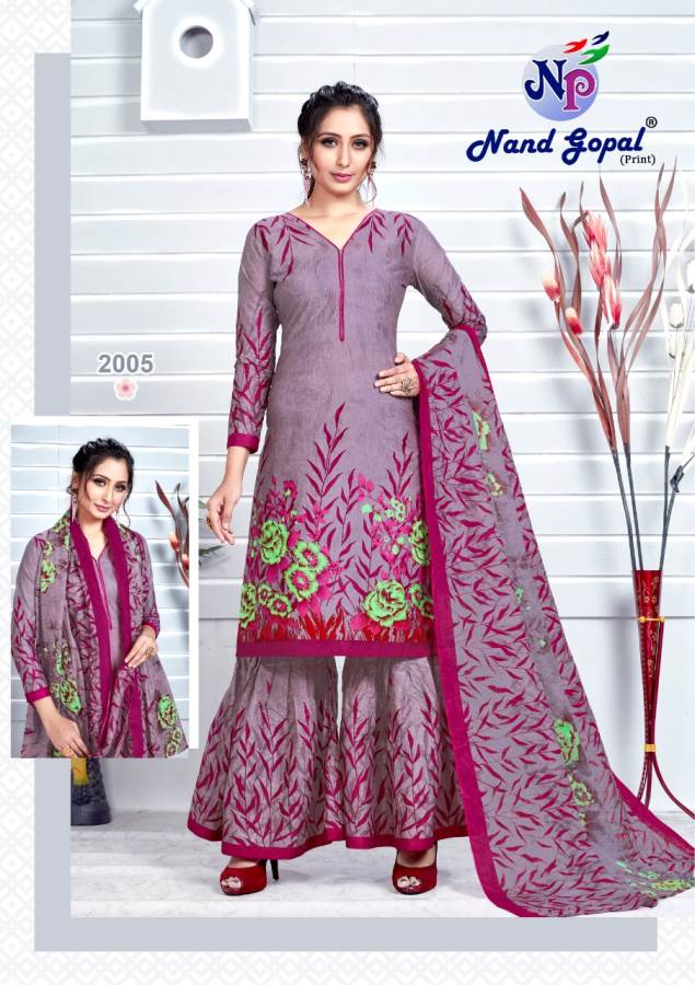 Nand Gopal Presents Madhubala Collection Of Pure Cotton Classy Printed Dress Materials