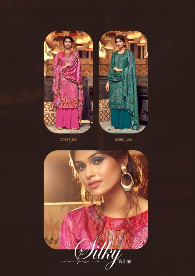 Roli Moli Presents  Silky  Vol 8  Designer Dress Material