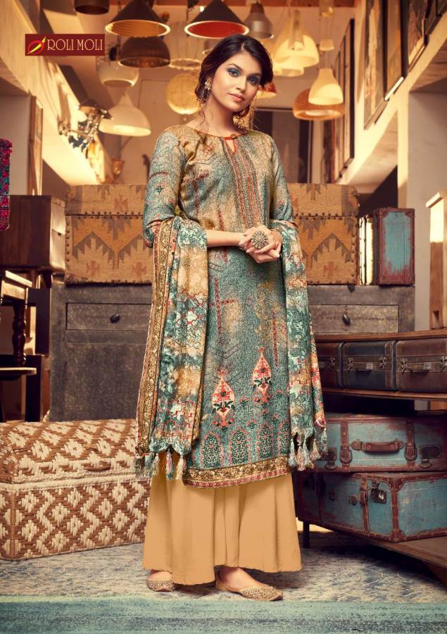 Roli Moli Presents  Silky  Vol 8  Designer Dress Material
