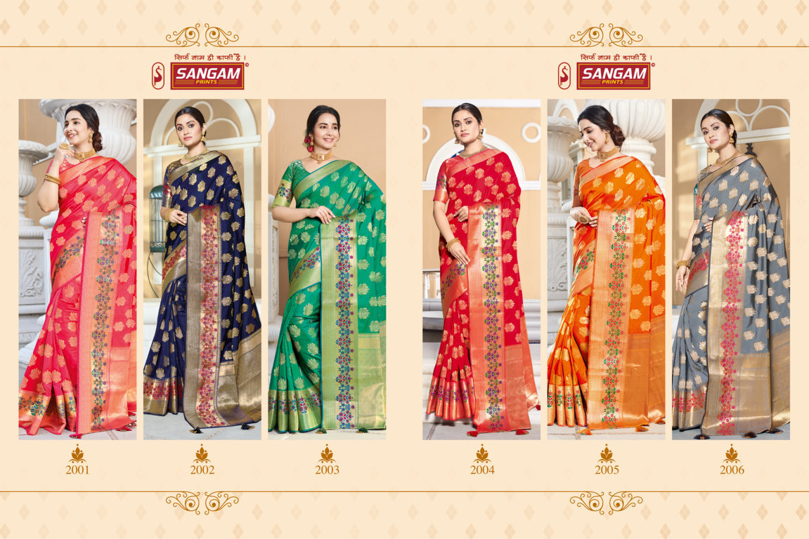 Sangam Presents  Kanshula Festive Wear Saree Collection