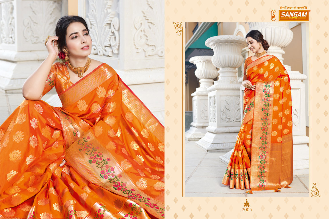 Sangam Presents  Kanshula Festive Wear Saree Collection