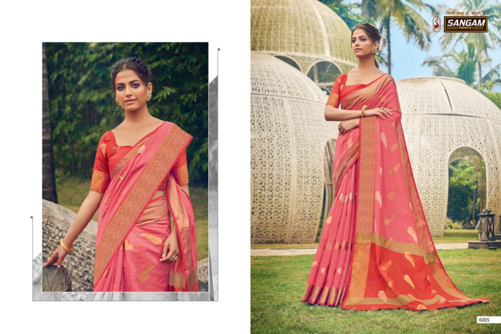 Sangam  Presents Neem Jari Cotton Designer Saree Collection