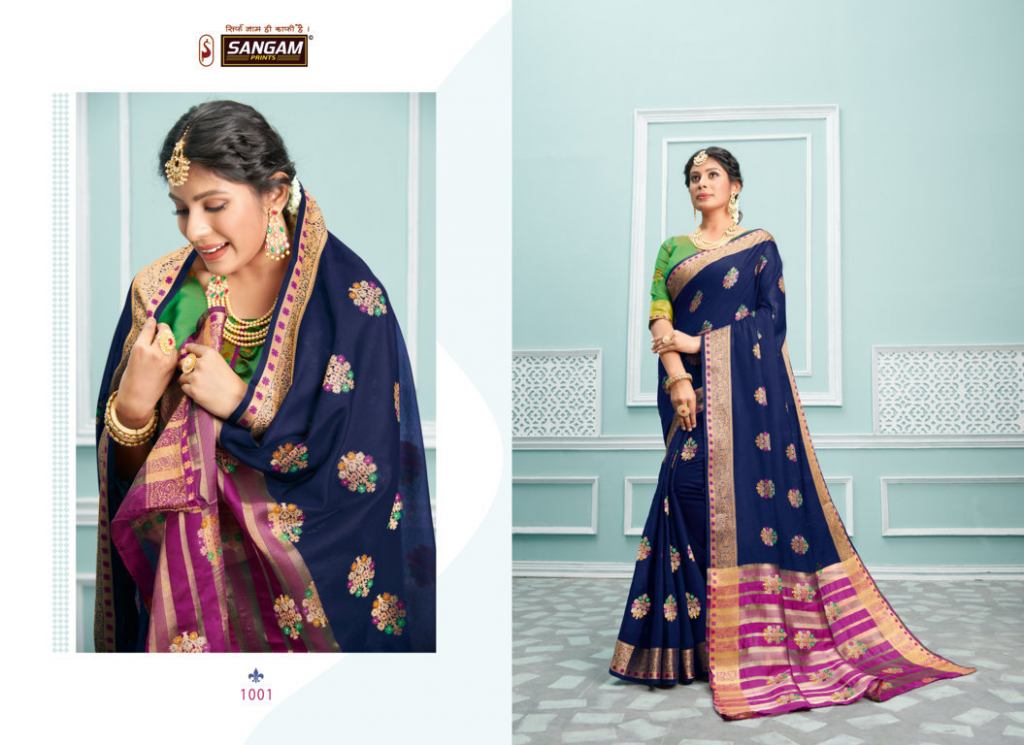 Sangam Presents  Palak Designer Festive Wear Saree Collection