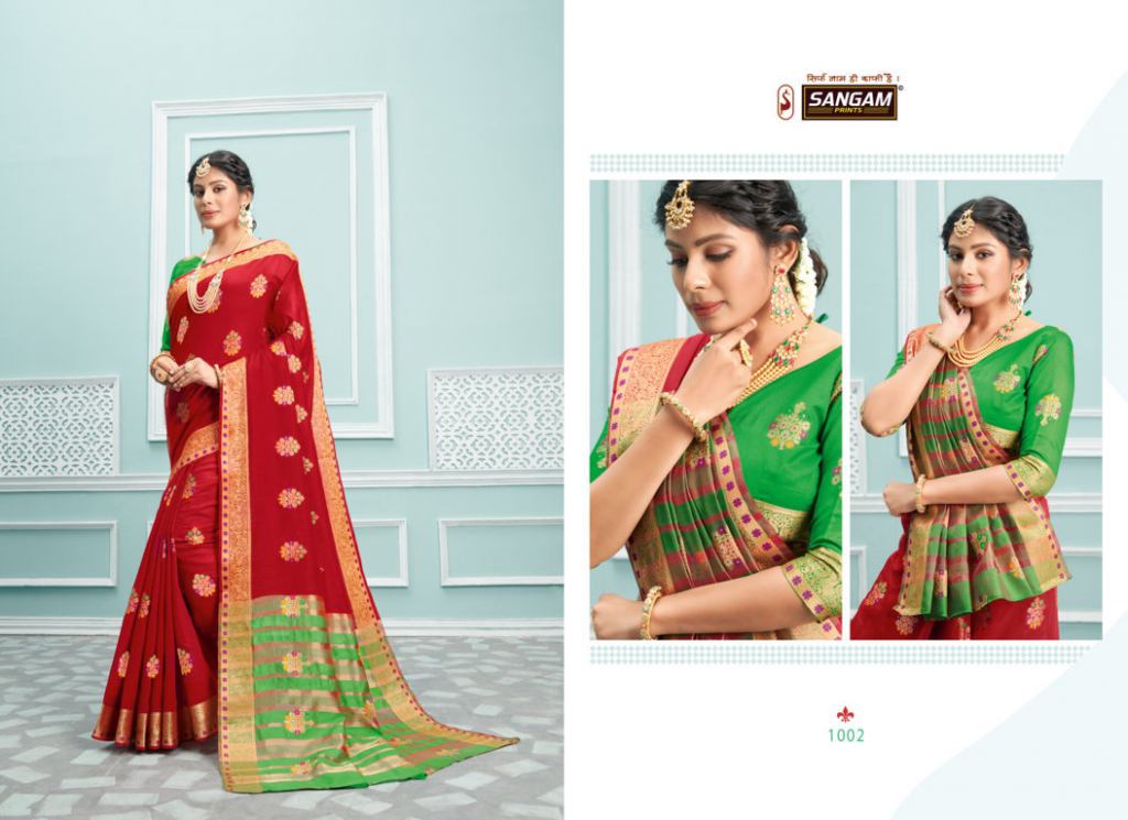 Sangam Presents  Palak Designer Festive Wear Saree Collection