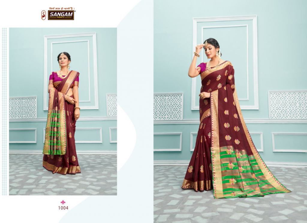 Sangam Presents  Palak Designer Festive Wear Saree Collection