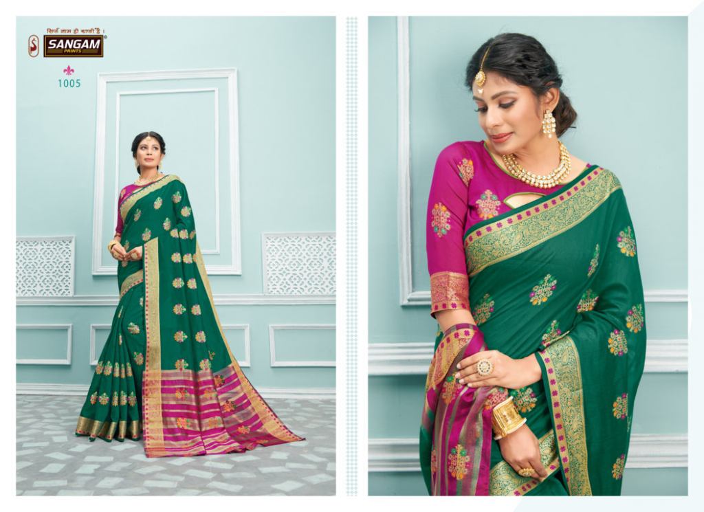 Sangam Presents  Palak Designer Festive Wear Saree Collection