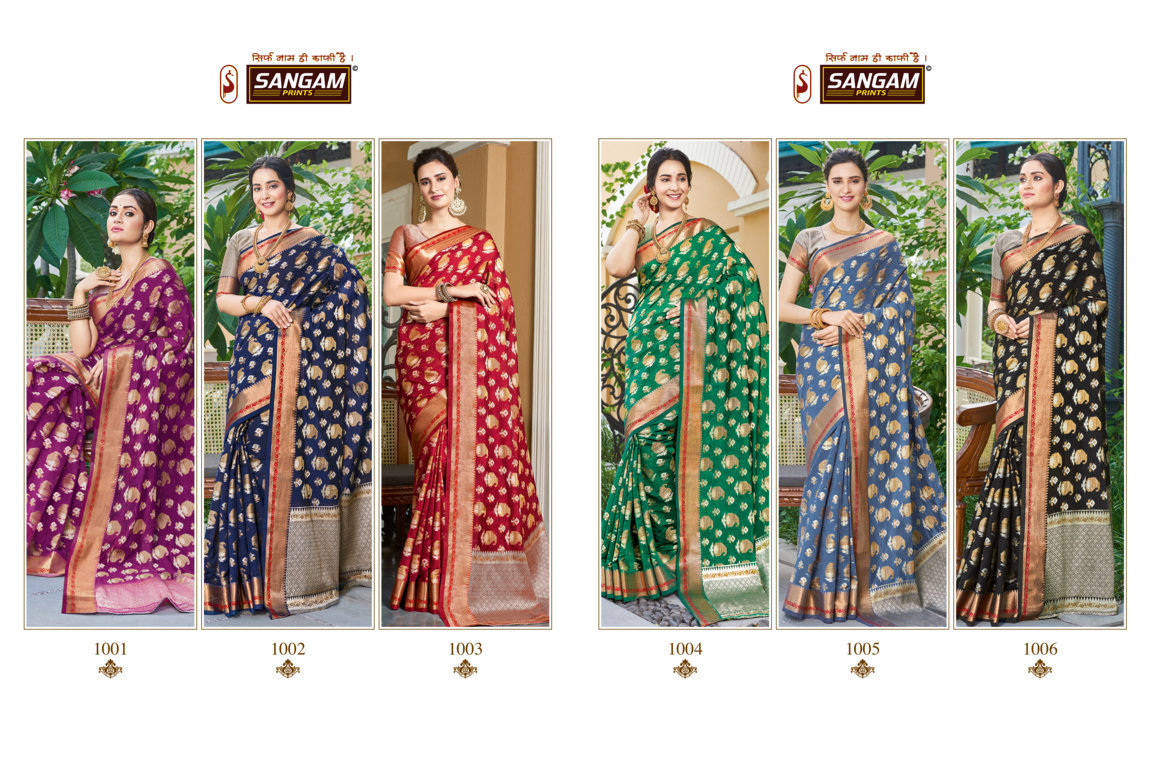 Sangam  Presents Vasundhara Festive Wear  Sarees Collection
