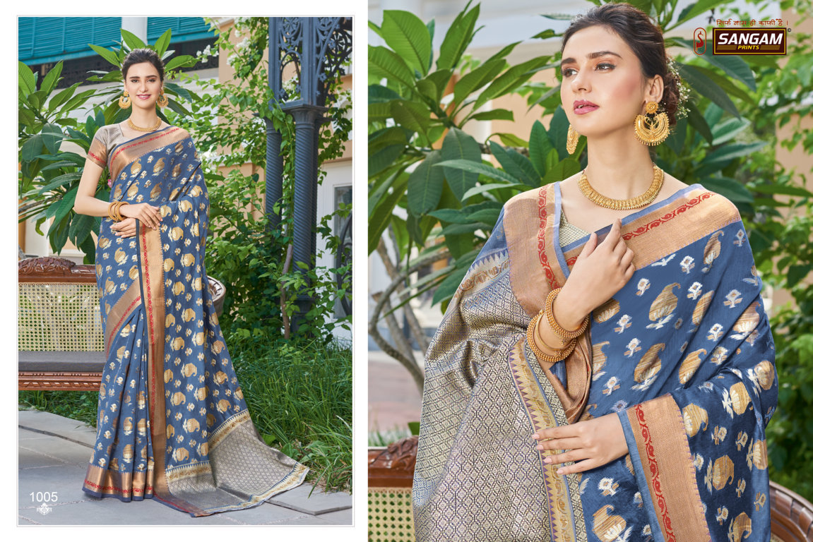 Sangam  Presents Vasundhara Festive Wear  Sarees Collection