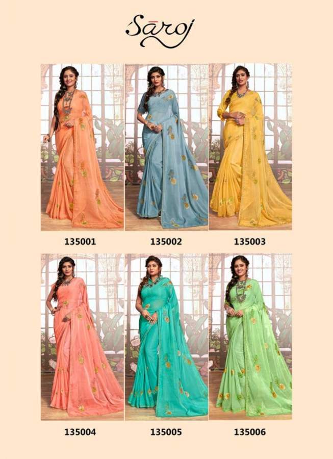 Saroj  Presents Star World  Festive Wear Saree Collection