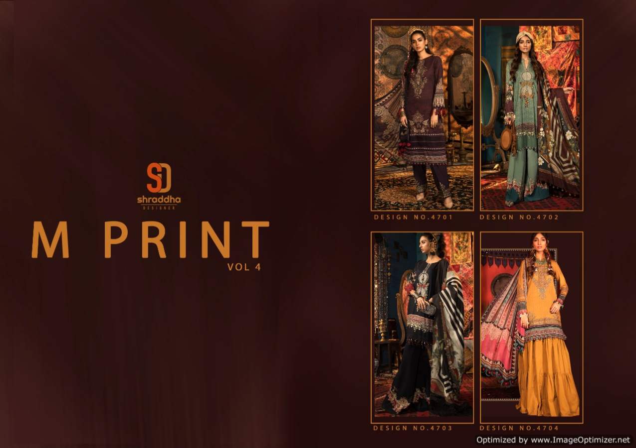 Shraddha  Presents M Print Vol 4 Pakistani Salwar Suits