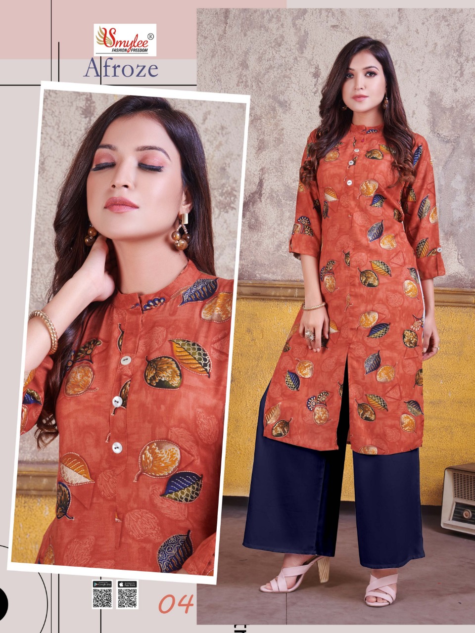 Smylee Presents Afroze Kurti With Plazzo