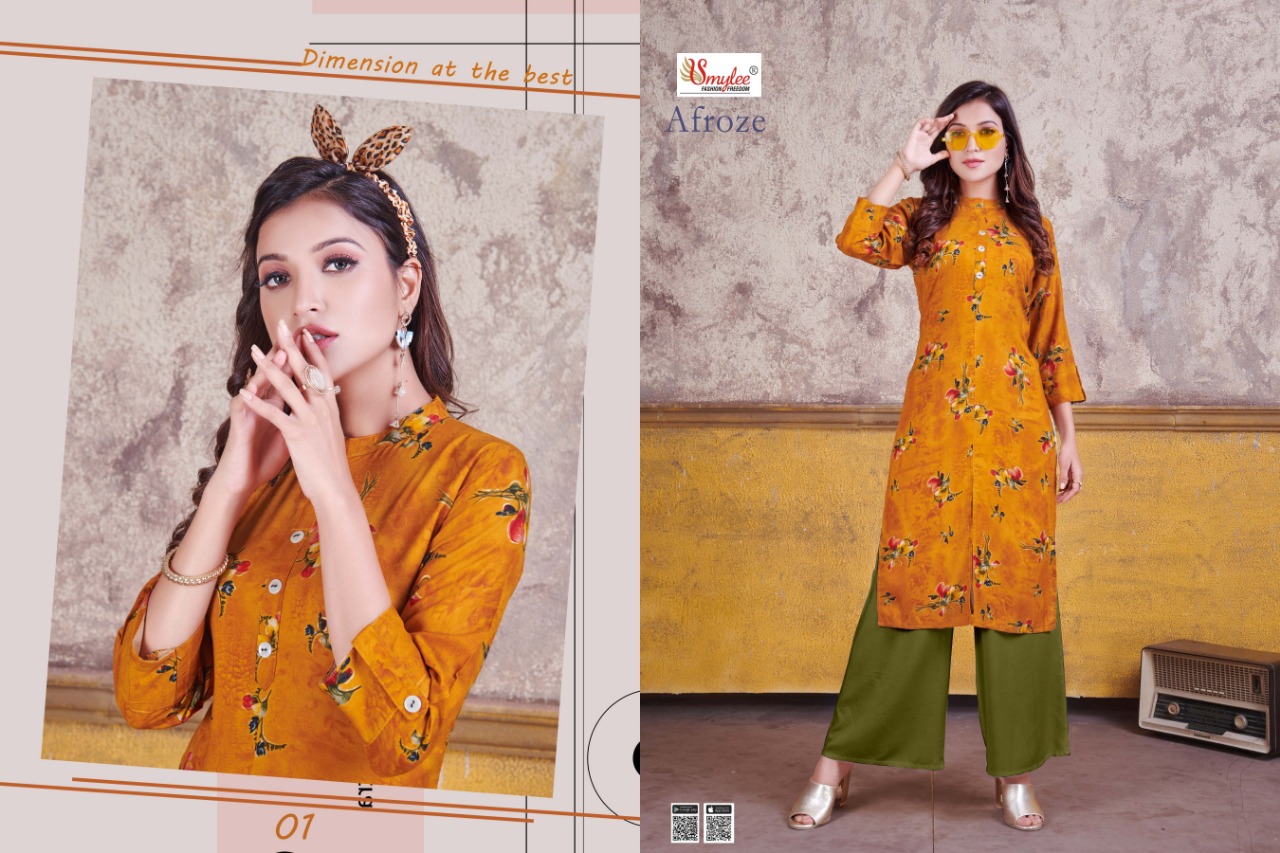 Smylee Presents Afroze Kurti With Plazzo