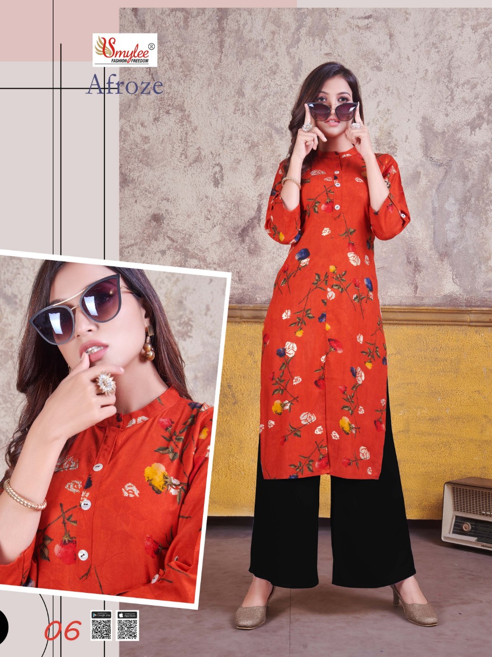 Smylee Presents Afroze Kurti With Plazzo