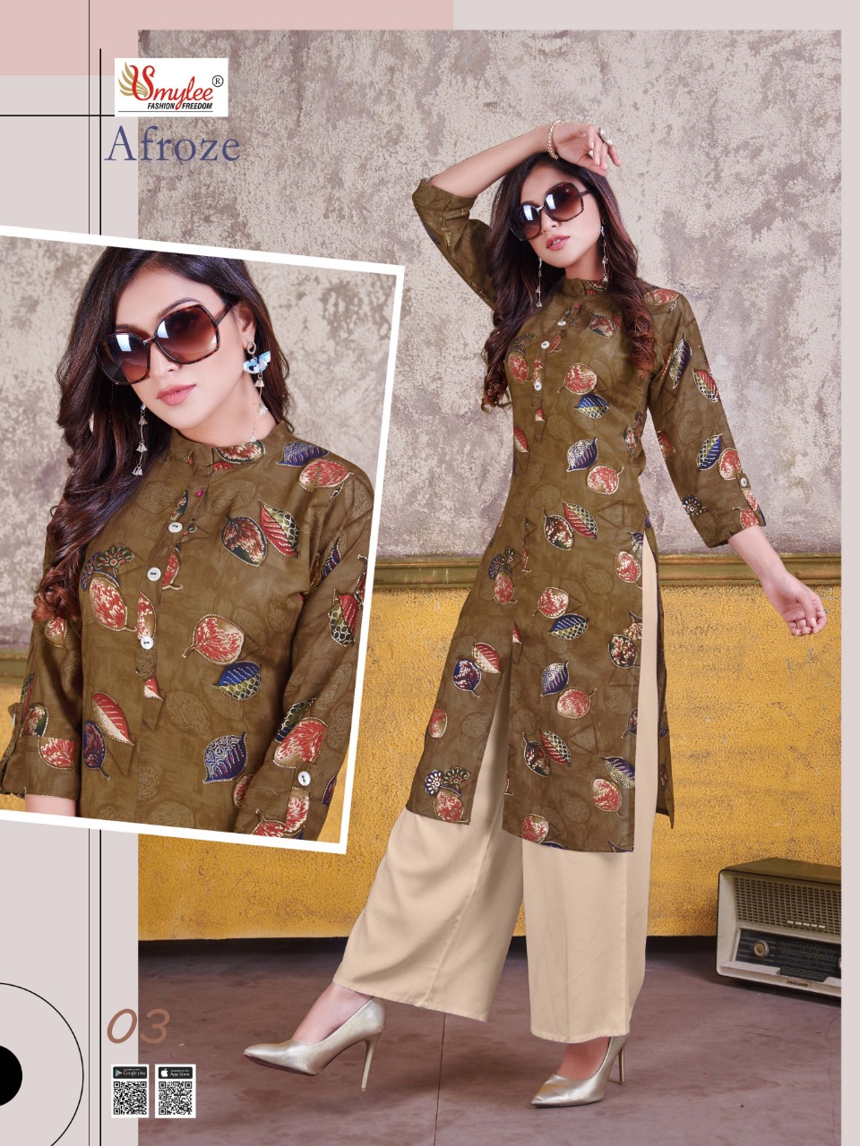Smylee Presents Afroze Kurti With Plazzo