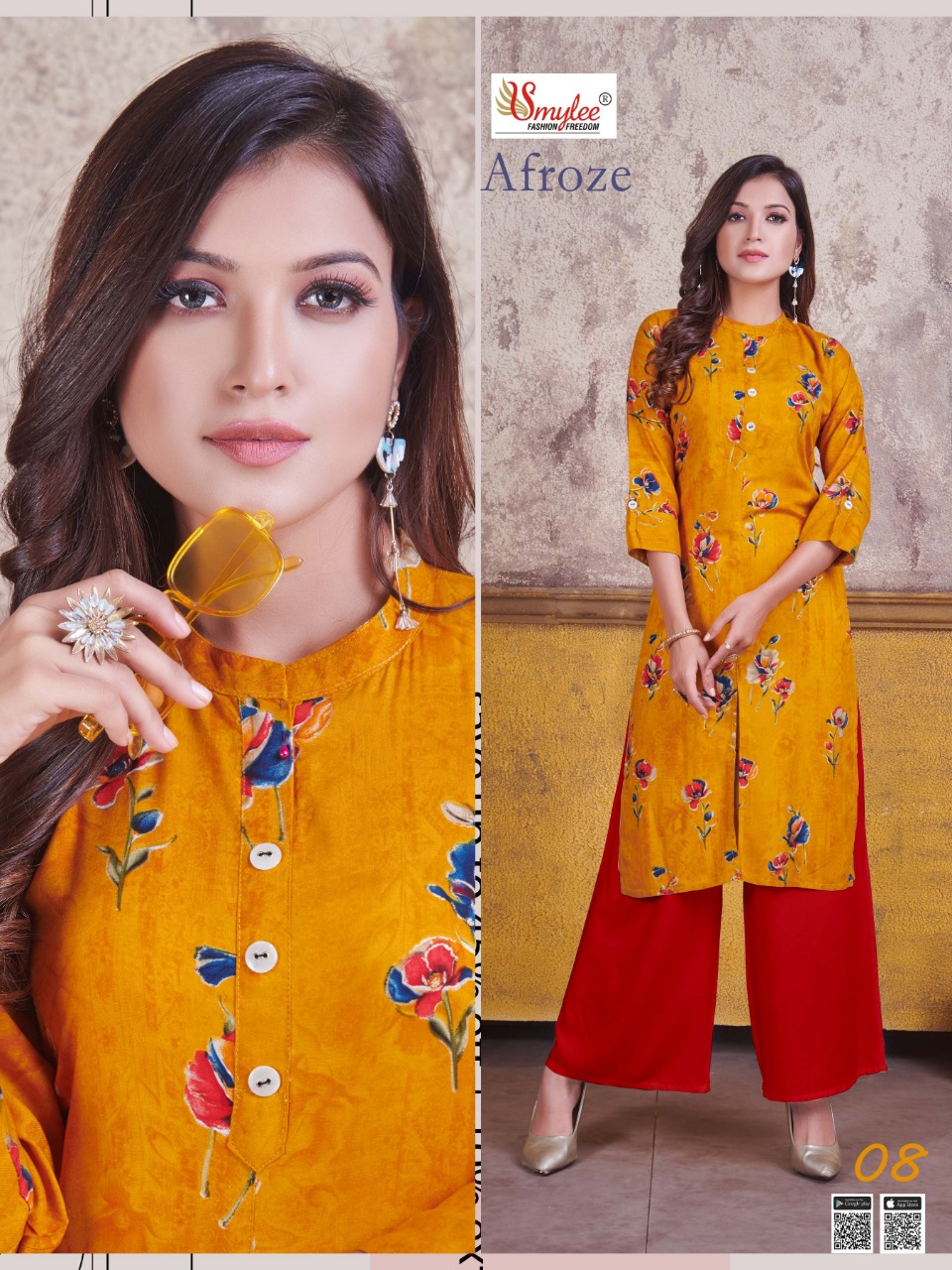 Smylee Presents Afroze Kurti With Plazzo
