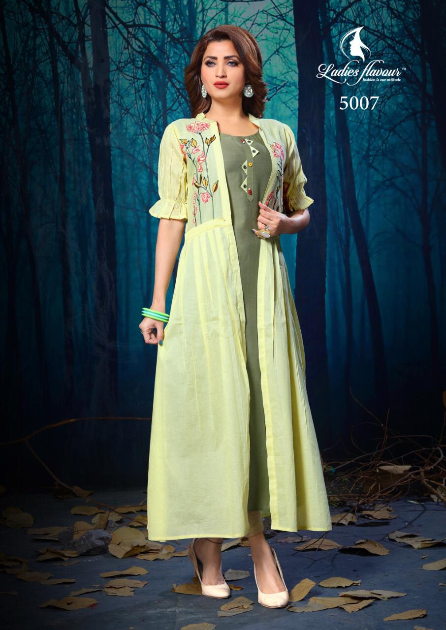 Life Style Vol 2 By Ladies Flavour Party Wear Kurtis With Shrug Collection