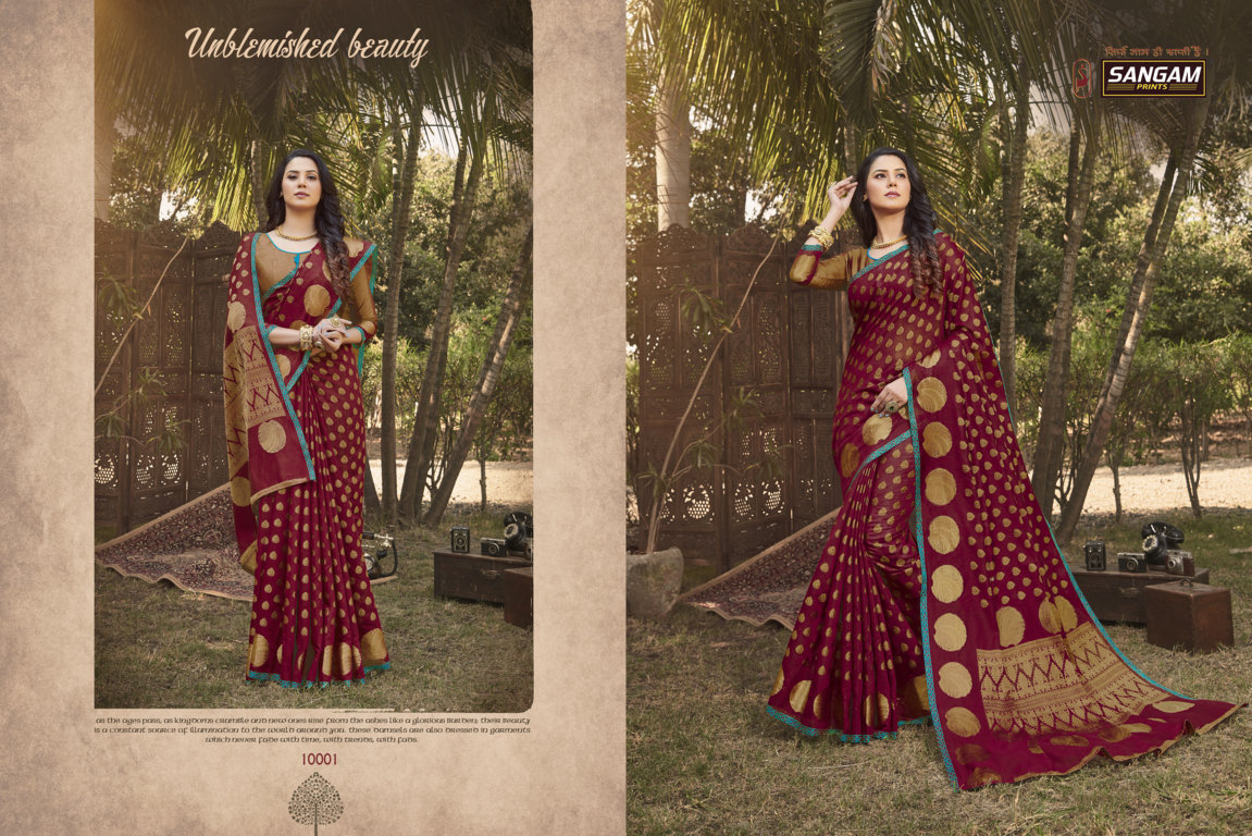 Sangam Prints Desi Dhaga Handloom Silk Saree