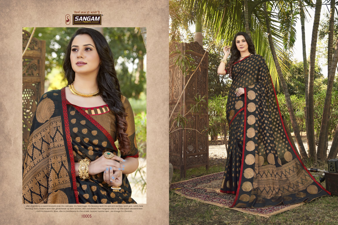 Sangam Prints Desi Dhaga Handloom Silk Saree